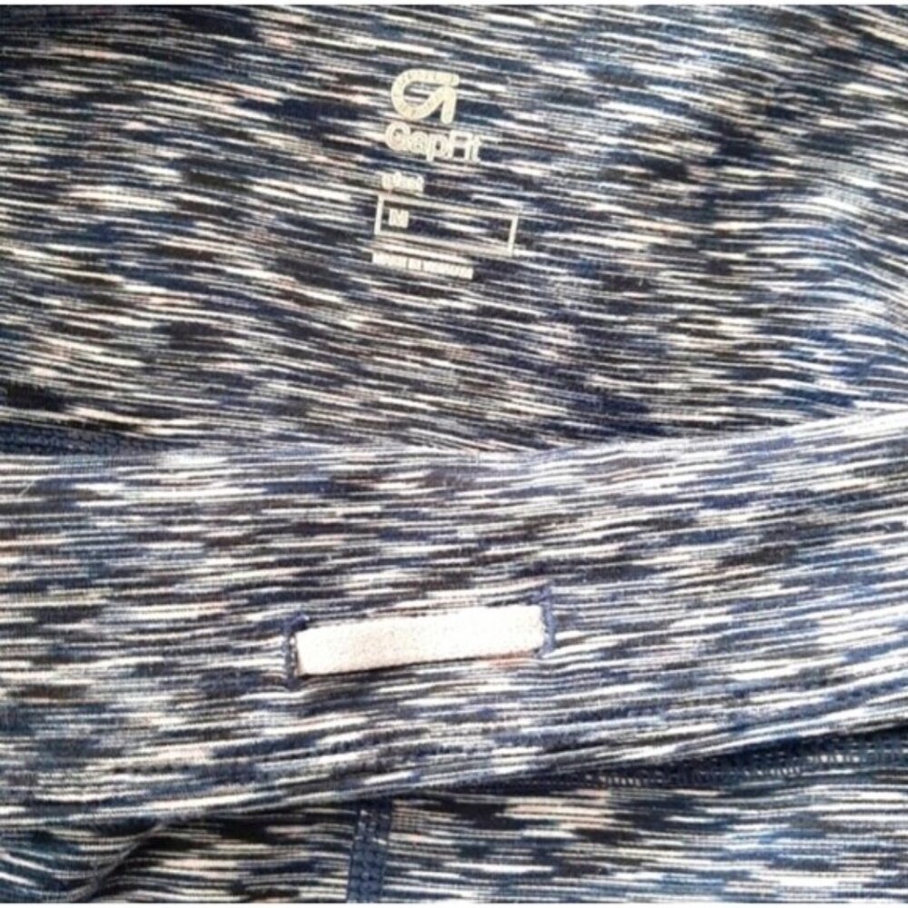 GAP \ Fit Athletic Crop Leggings Marled Patern Regular Blue Sz M - Picture 10 of 10